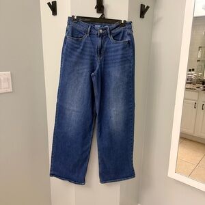 Old Navy Medium Wash High Wasted Wide Leg Jeans